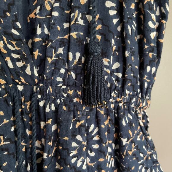 Ulla Johnson Terra Jumpsuit in Azul Size 4 Navy Blue Lightweight Cotton Tassels - Picture 8 of 16